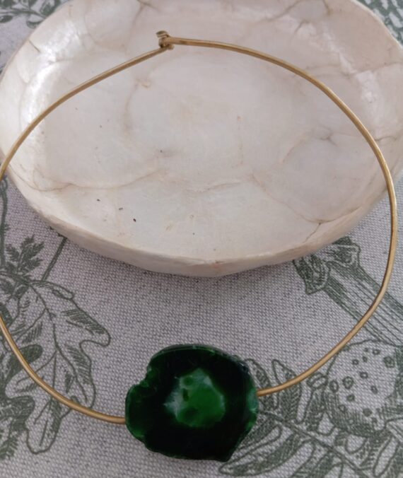 Choker Agata verde
